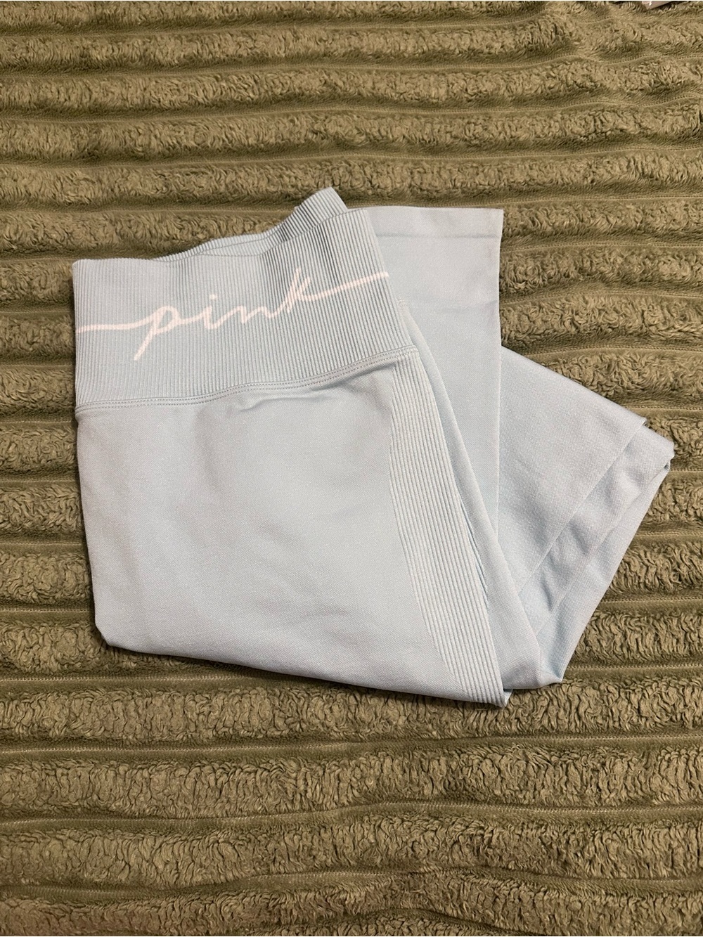 PINK Victoria’s Secret Seamless High Waist Full Length Leggings (Light Blue)